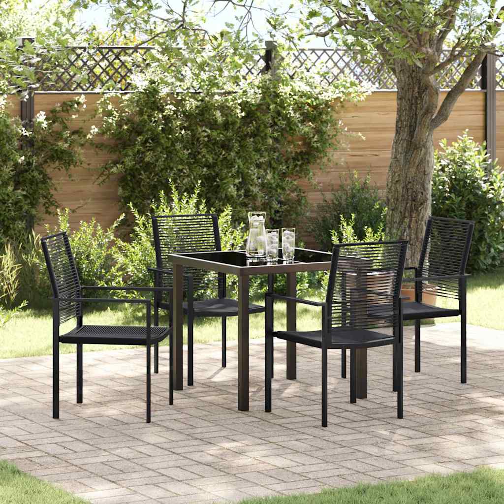Ensemble de salle à manger pour jardin 5 pcs Noir - XIOS