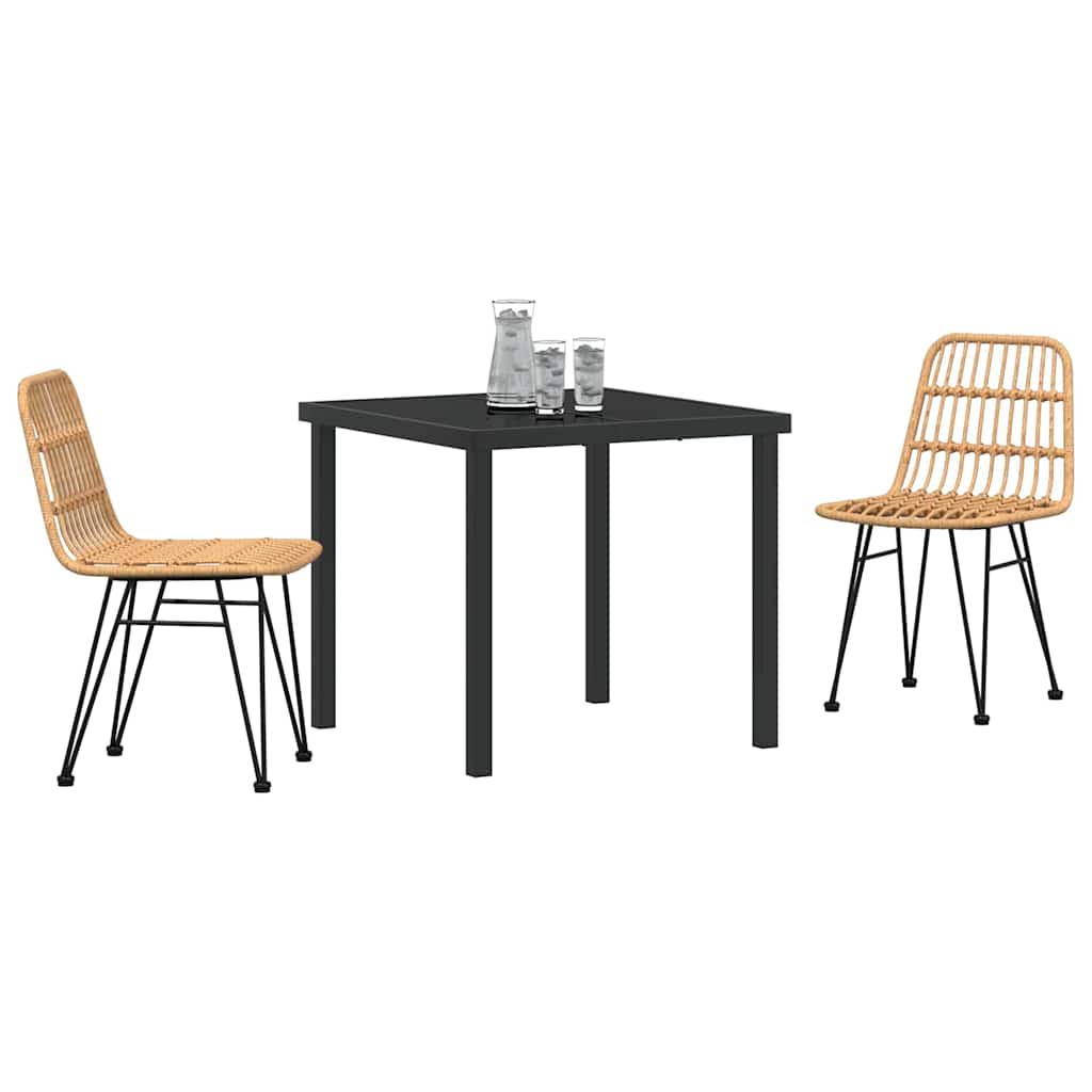 Ensemble de salle à manger pour jardin 3 pcs Marron - XIOS