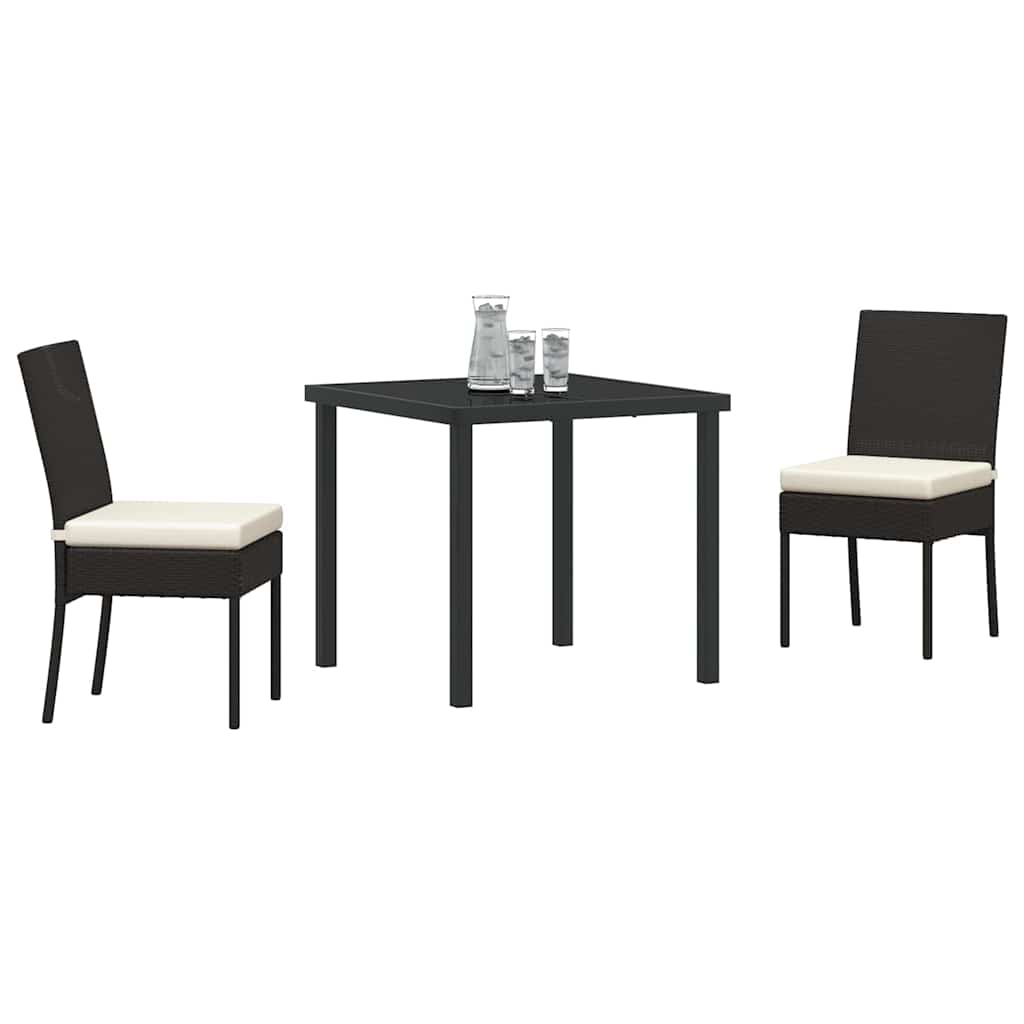Ensemble de salle à manger pour jardin 3 pcs Noir - XIOS