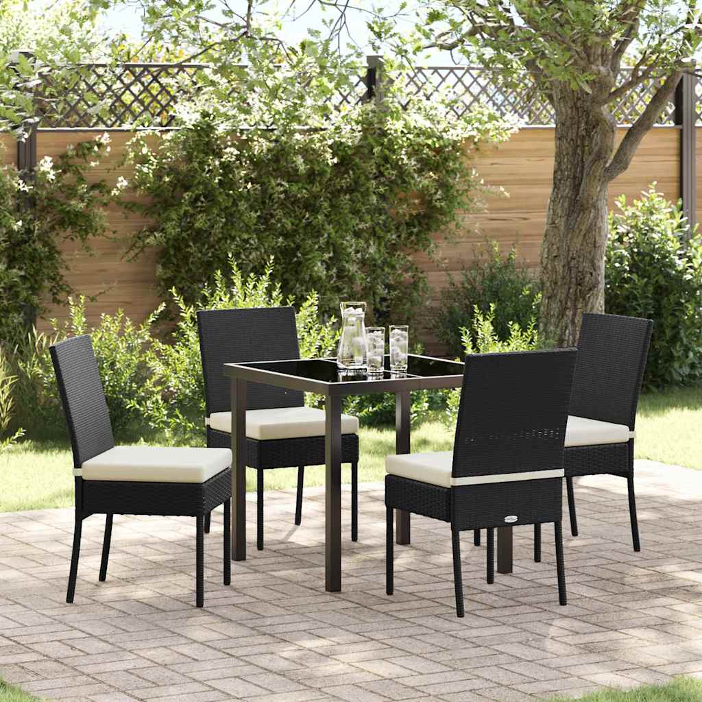 Ensemble de salle à manger pour jardin 5 pcs Noir - XIOS