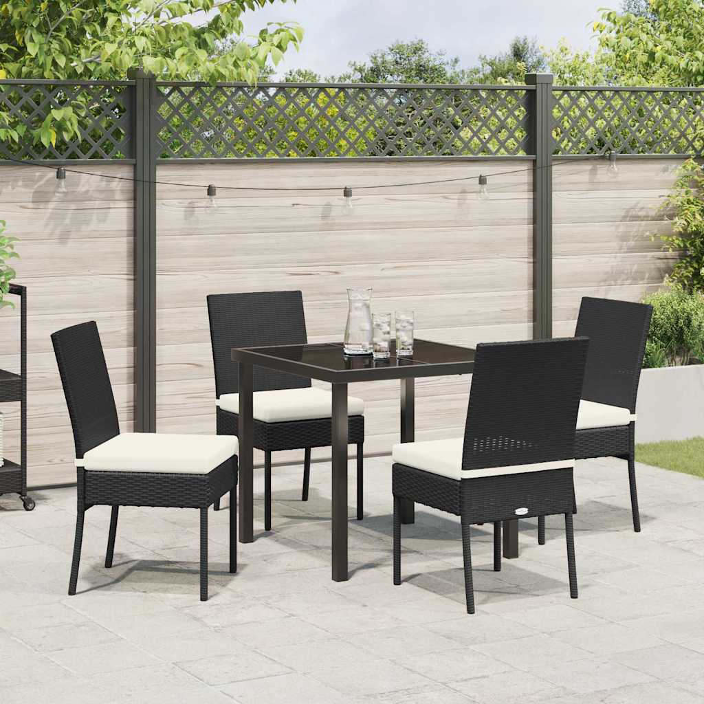 Ensemble de salle à manger pour jardin 5 pcs Noir - XIOS