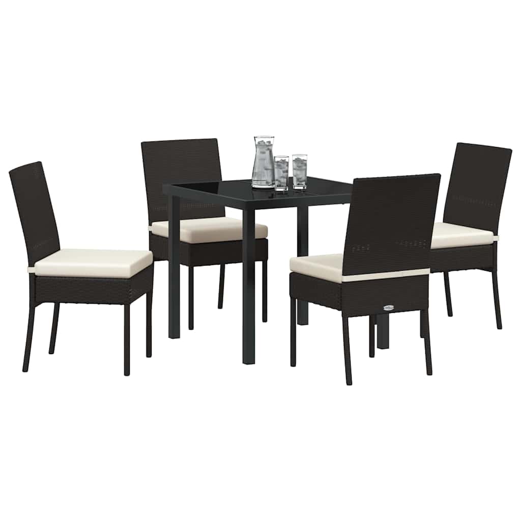 Ensemble de salle à manger pour jardin 5 pcs Noir - XIOS