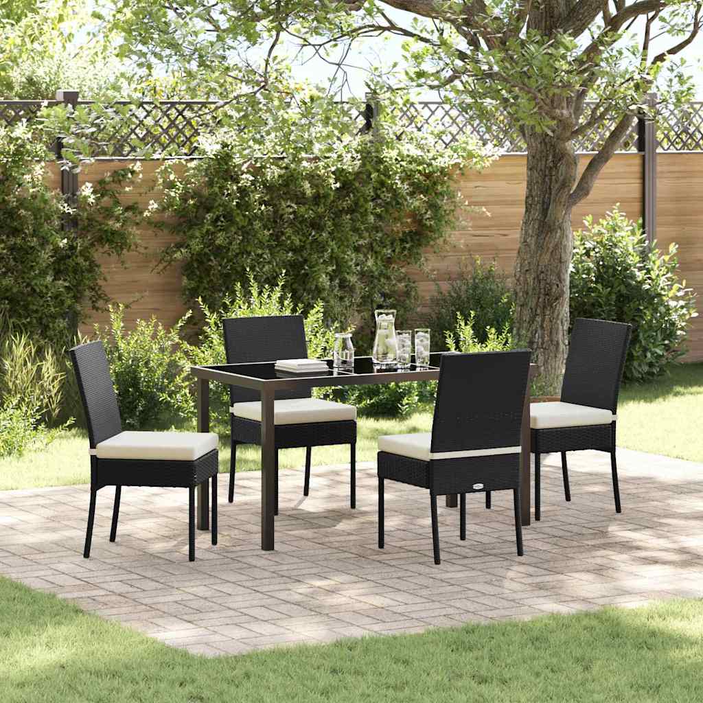 Ensemble de salle à manger pour jardin 5 pcs Noir - XIOS