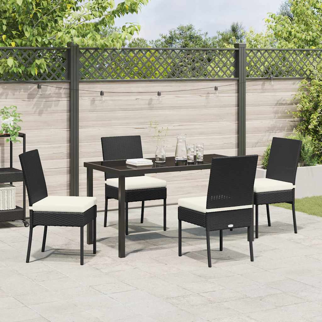 Ensemble de salle à manger pour jardin 5 pcs Noir - XIOS