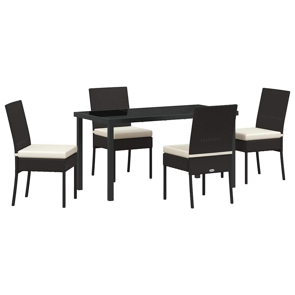 Ensemble de salle à manger pour jardin 5 pcs Noir - XIOS