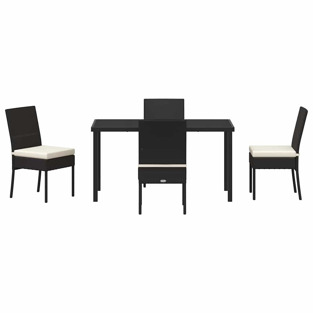 Ensemble de salle à manger pour jardin 5 pcs Noir - XIOS