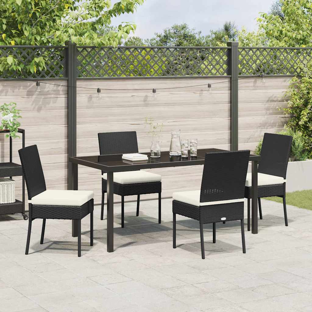 Ensemble de salle à manger pour jardin 5 pcs Noir - XIOS