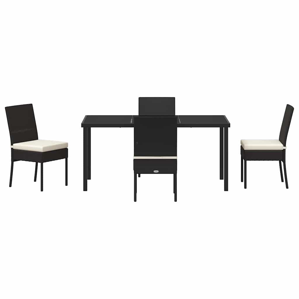 Ensemble de salle à manger pour jardin 5 pcs Noir - XIOS