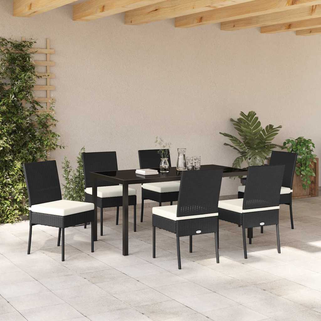 Ensemble de salle à manger pour jardin 7 pcs Noir - XIOS