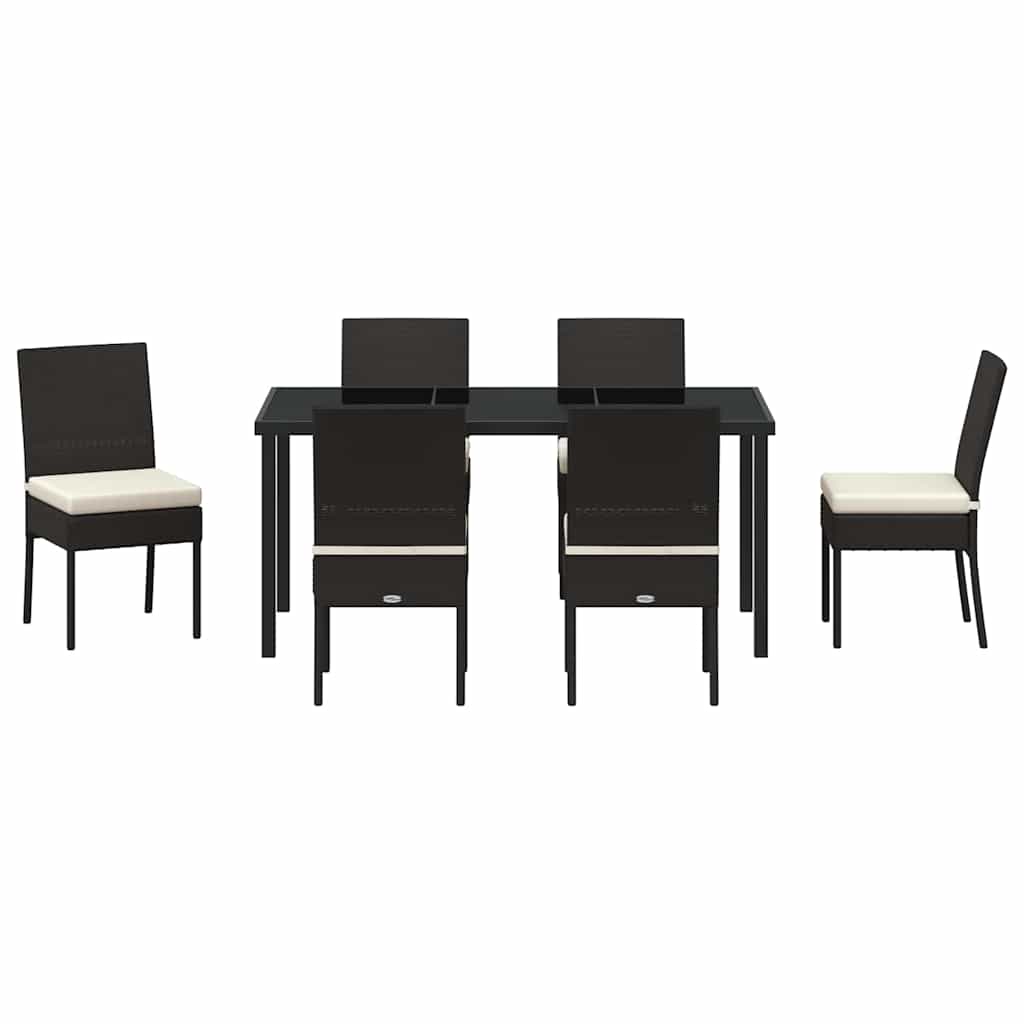 Ensemble de salle à manger pour jardin 7 pcs Noir - XIOS