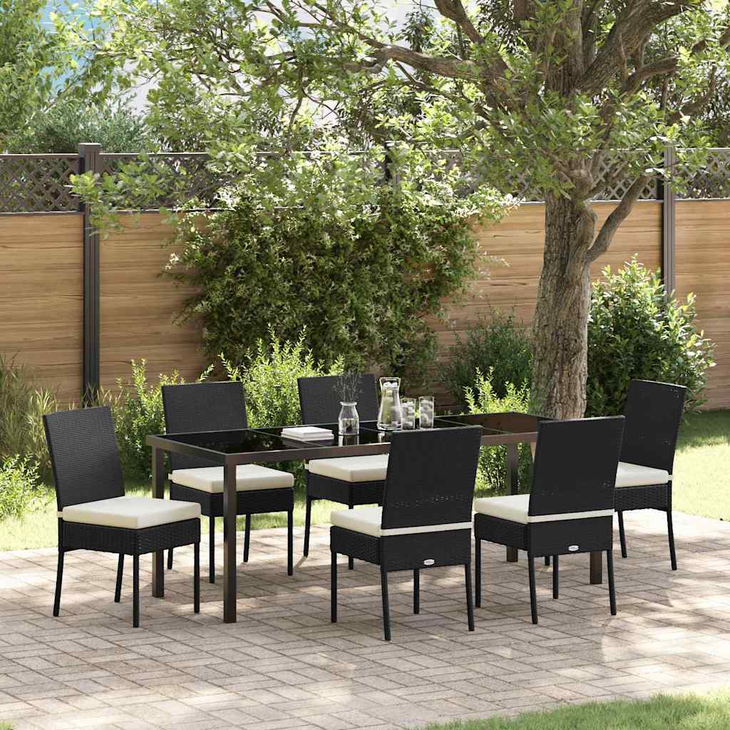 Ensemble de salle à manger pour jardin 7 pcs Noir - XIOS