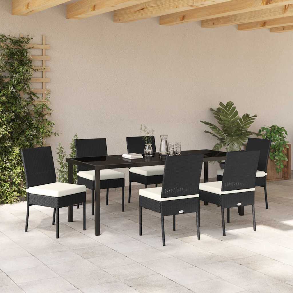 Ensemble de salle à manger pour jardin 7 pcs Noir - XIOS