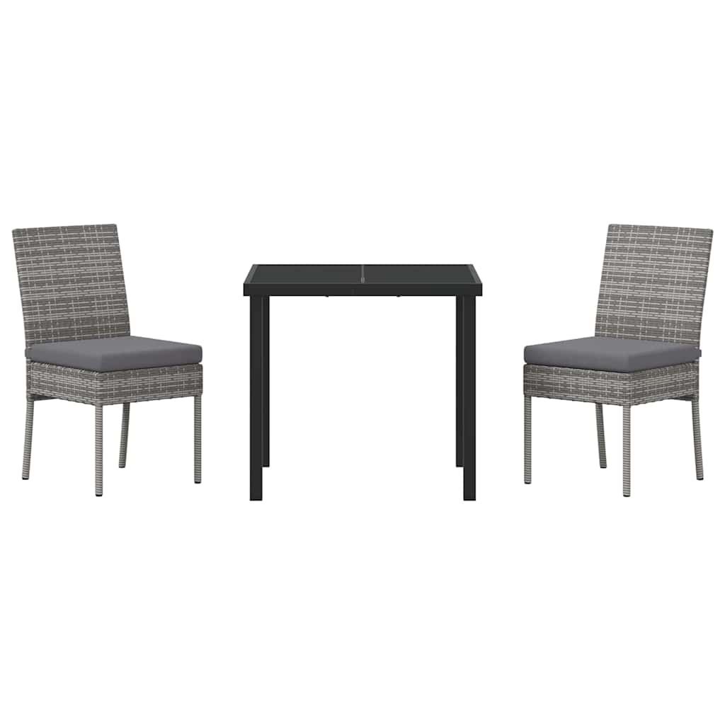 Ensemble de salle à manger pour jardin 3 pcs Gris - XIOS