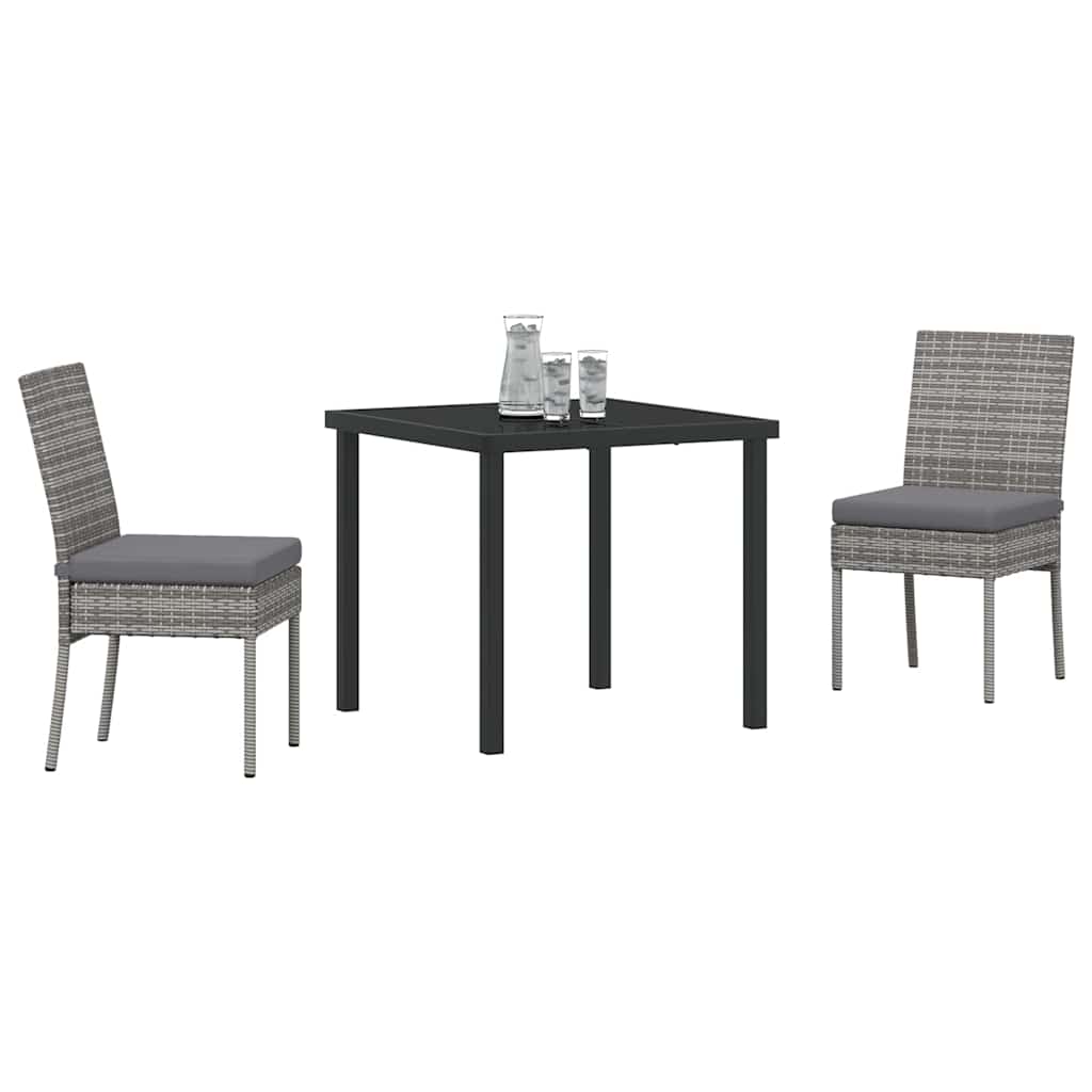 Ensemble de salle à manger pour jardin 3 pcs Gris - XIOS