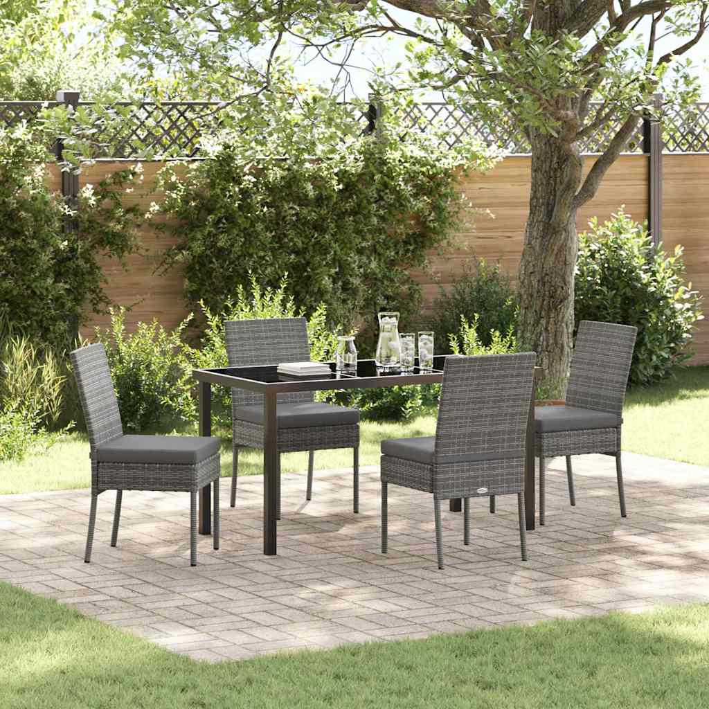 Ensemble de salle à manger pour jardin 5 pcs Gris - XIOS