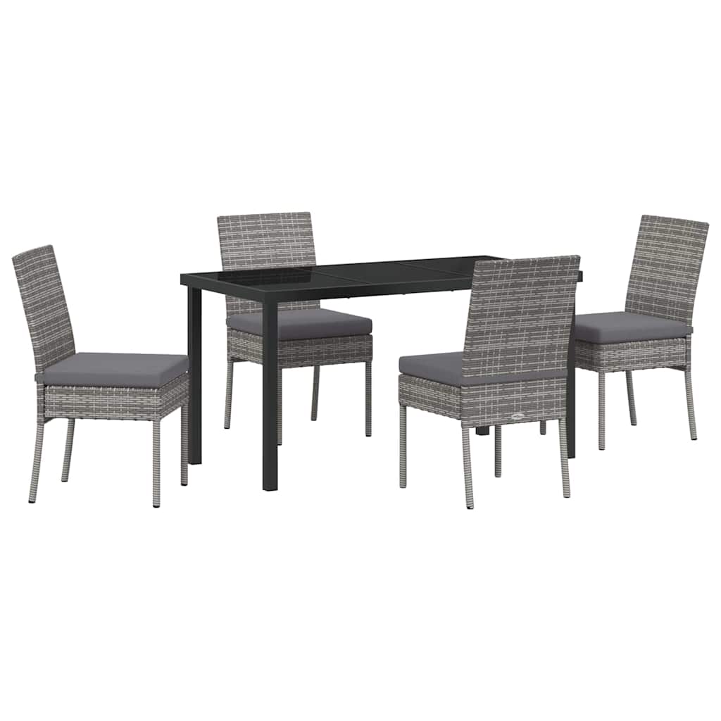 Ensemble de salle à manger pour jardin 5 pcs Gris - XIOS