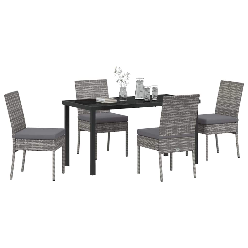 Ensemble de salle à manger pour jardin 5 pcs Gris - XIOS