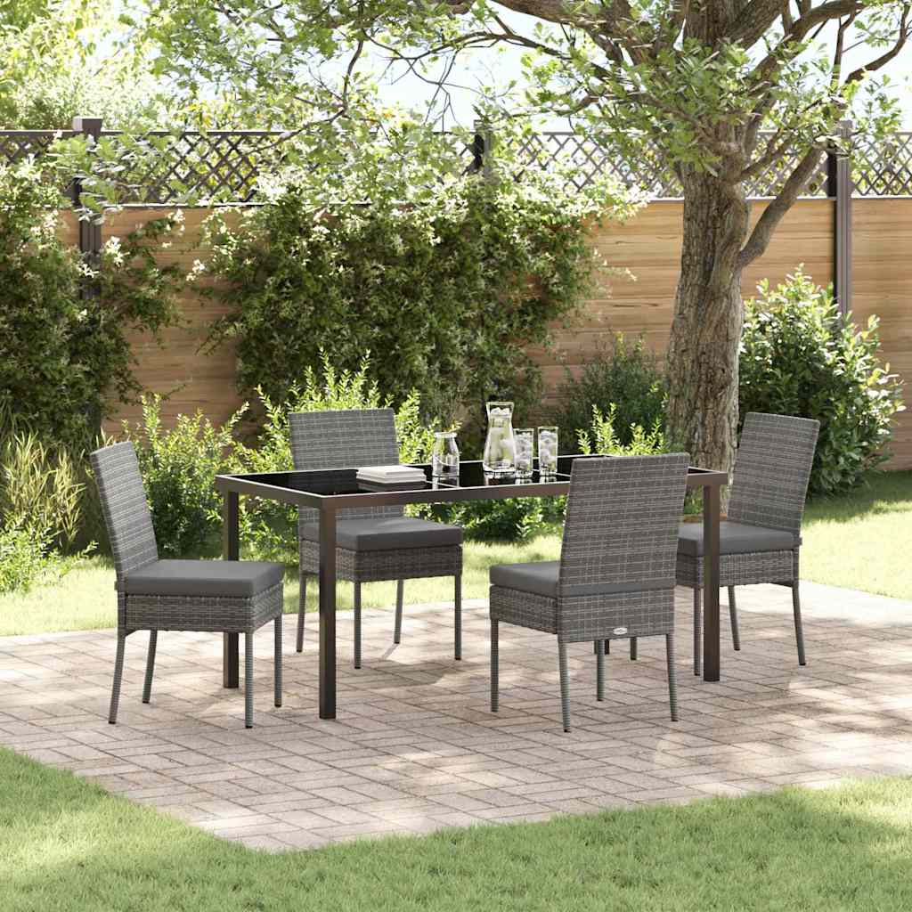 Ensemble de salle à manger pour jardin 5 pcs Gris - XIOS