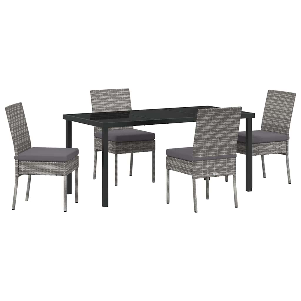 Ensemble de salle à manger pour jardin 5 pcs Gris - XIOS