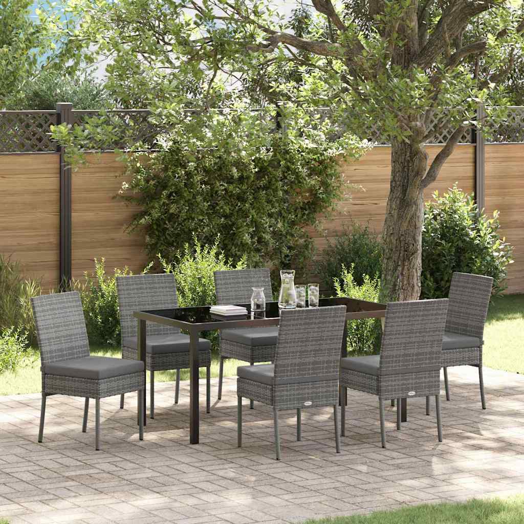 Ensemble de salle à manger pour jardin 7 pcs Gris - XIOS