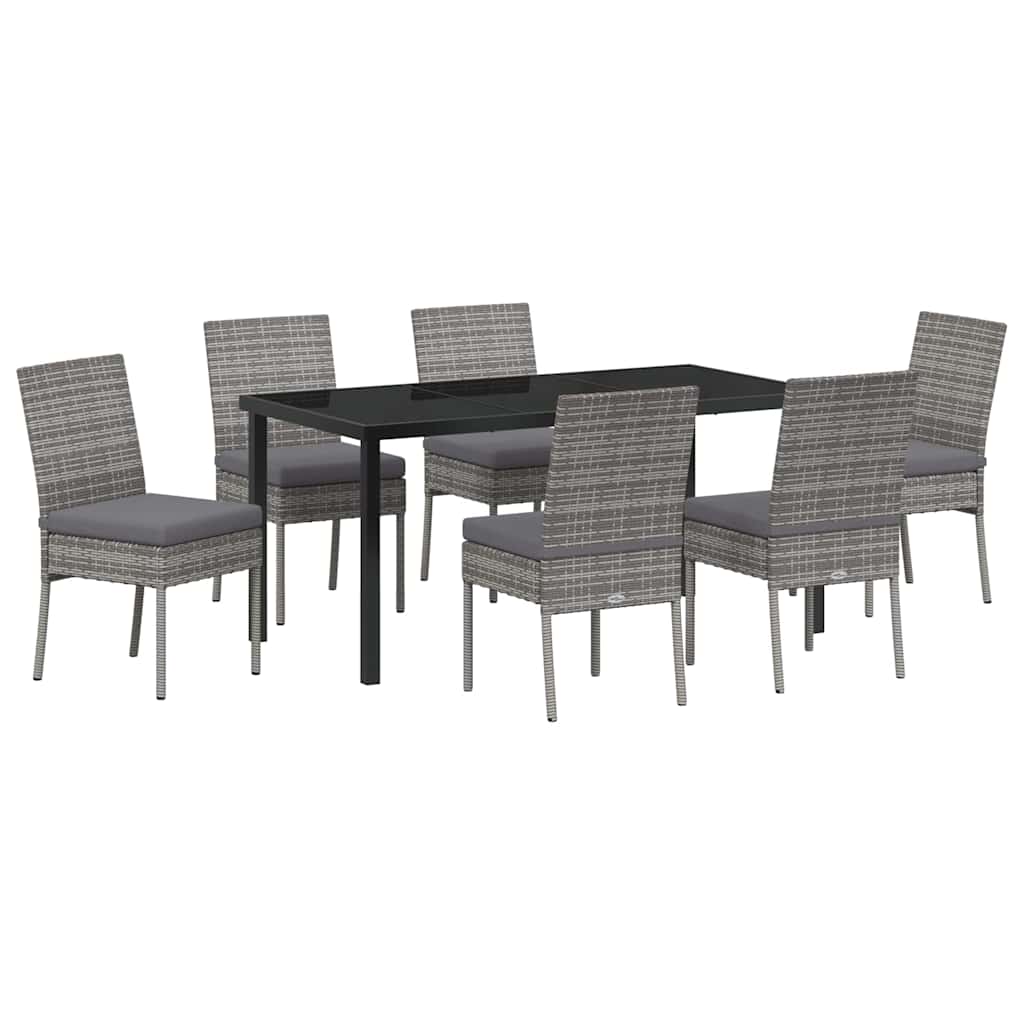 Ensemble de salle à manger pour jardin 7 pcs Gris - XIOS