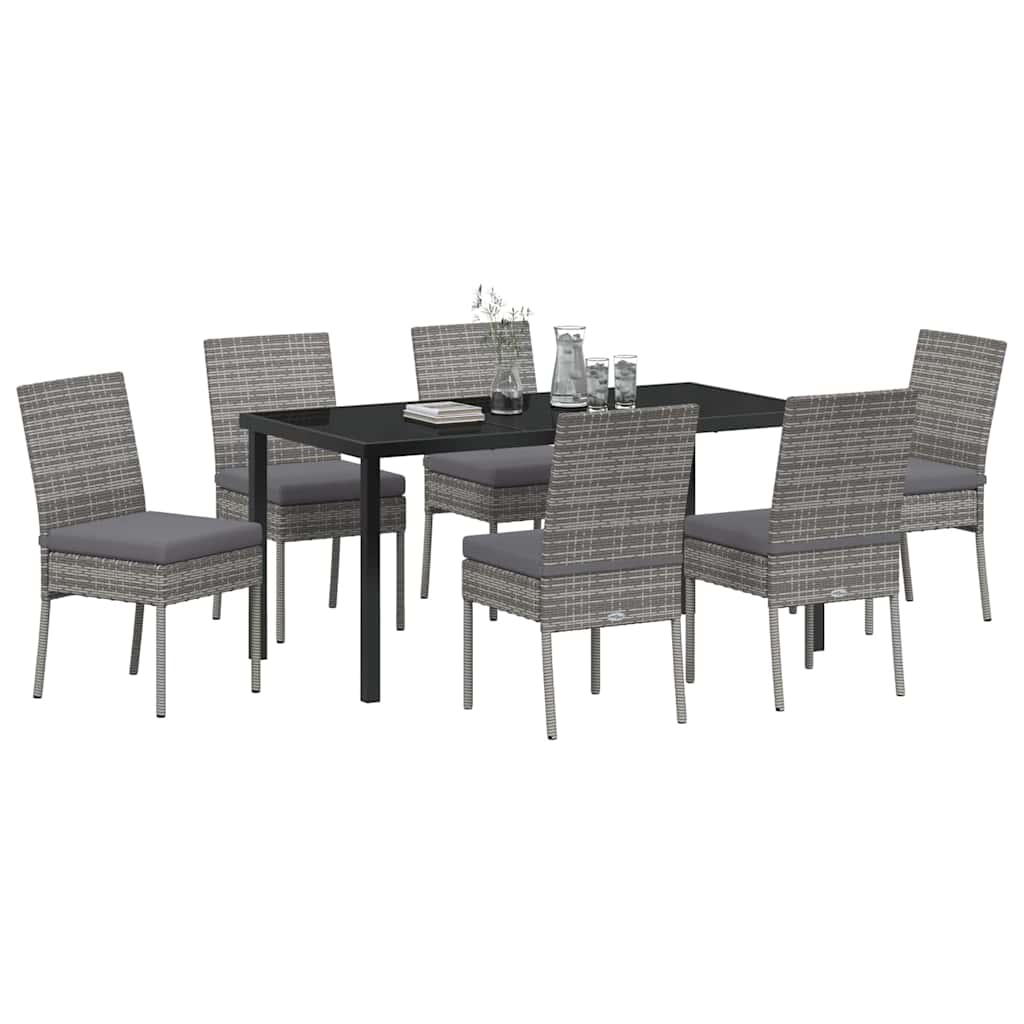 Ensemble de salle à manger pour jardin 7 pcs Gris - XIOS