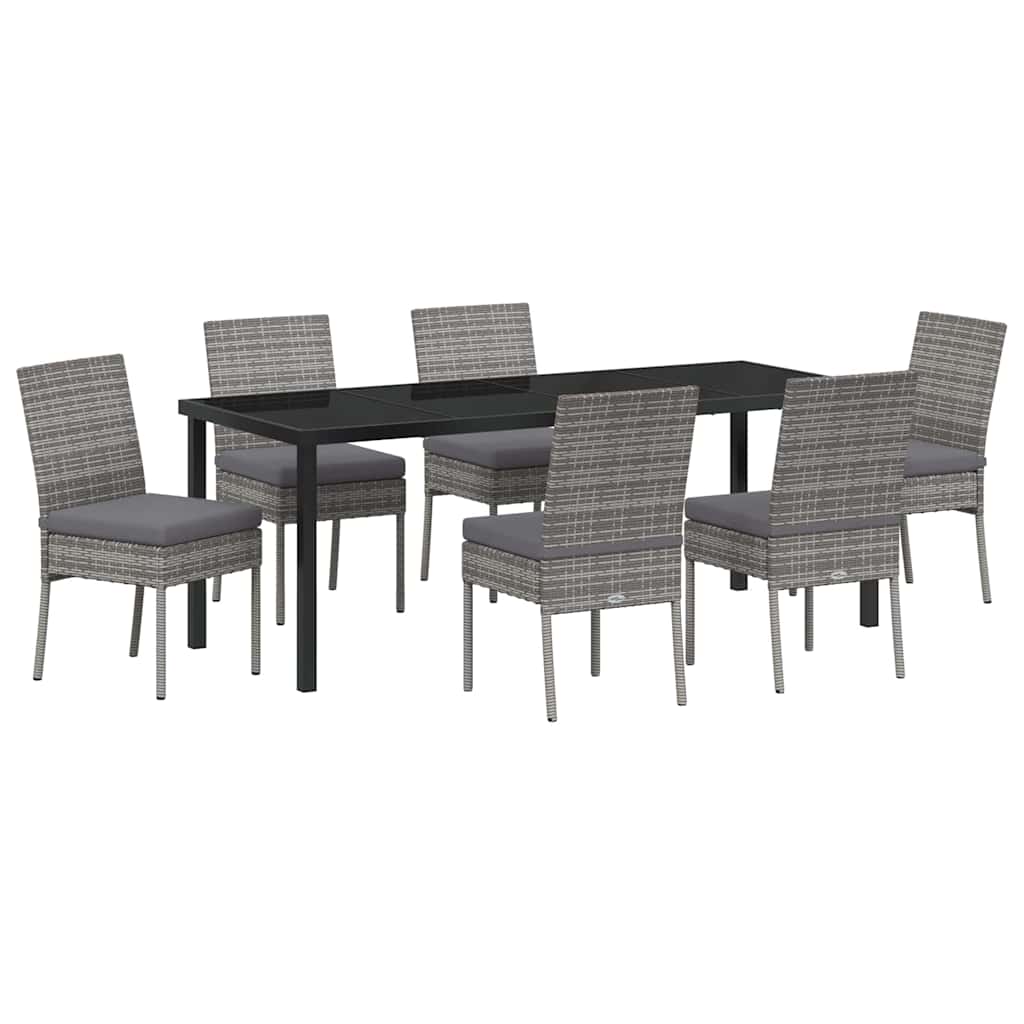 Ensemble de salle à manger pour jardin 7 pcs Gris - XIOS