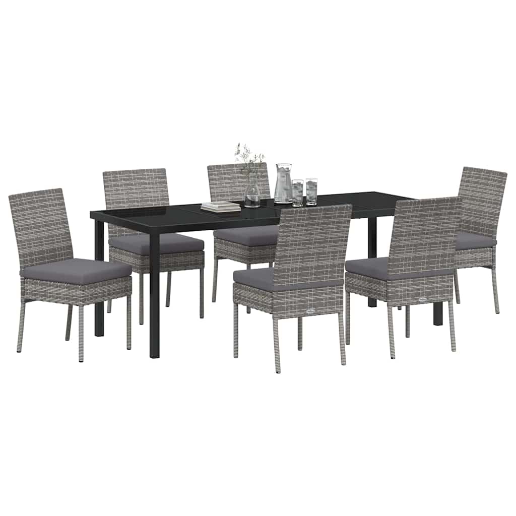 Ensemble de salle à manger pour jardin 7 pcs Gris - XIOS