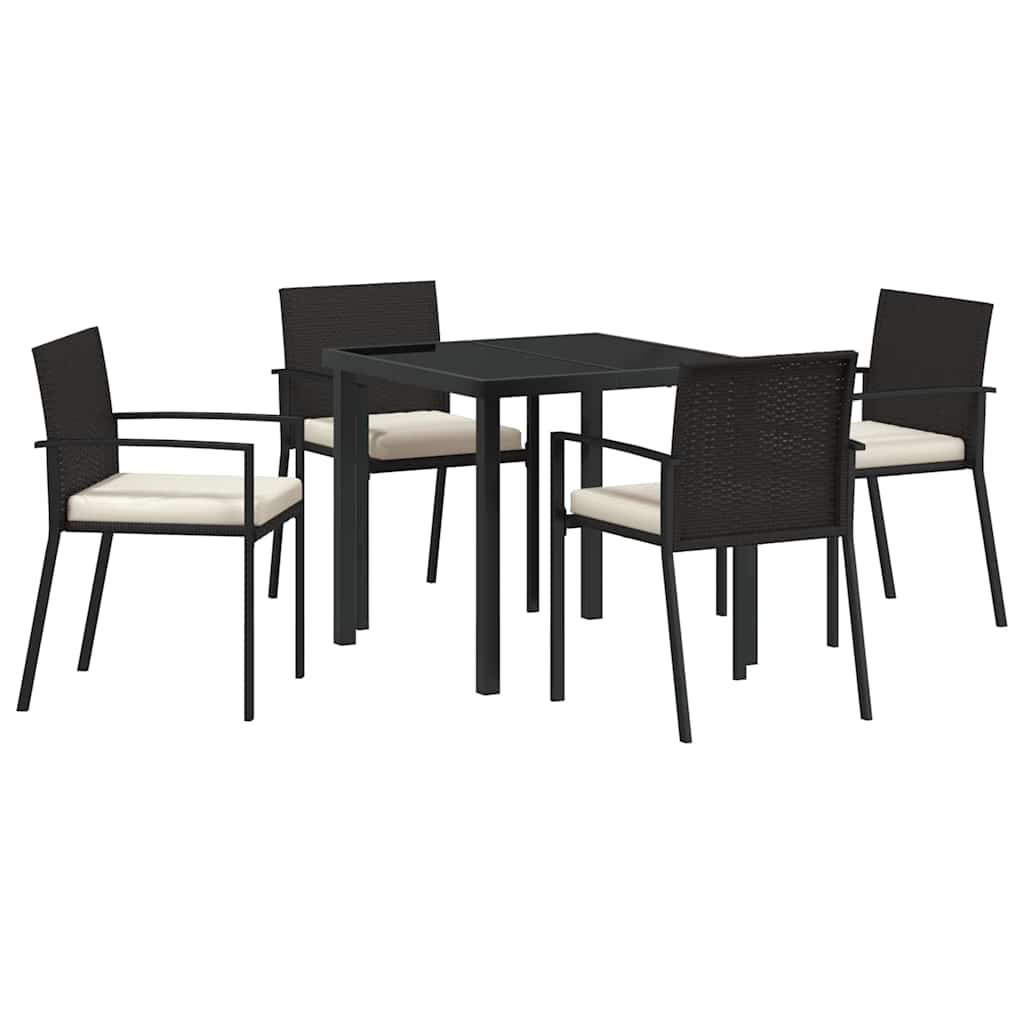 Ensemble de salle à manger pour jardin 5 pcs Noir - XIOS