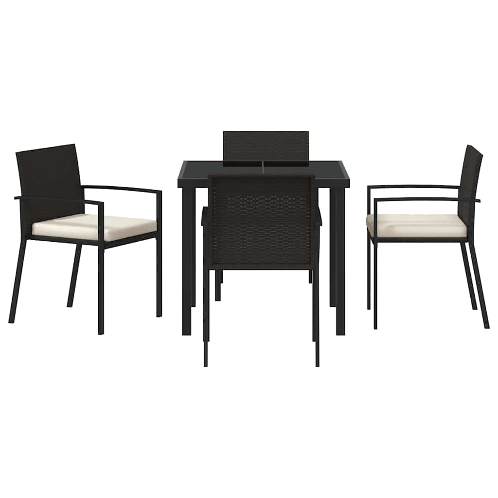 Ensemble de salle à manger pour jardin 5 pcs Noir - XIOS