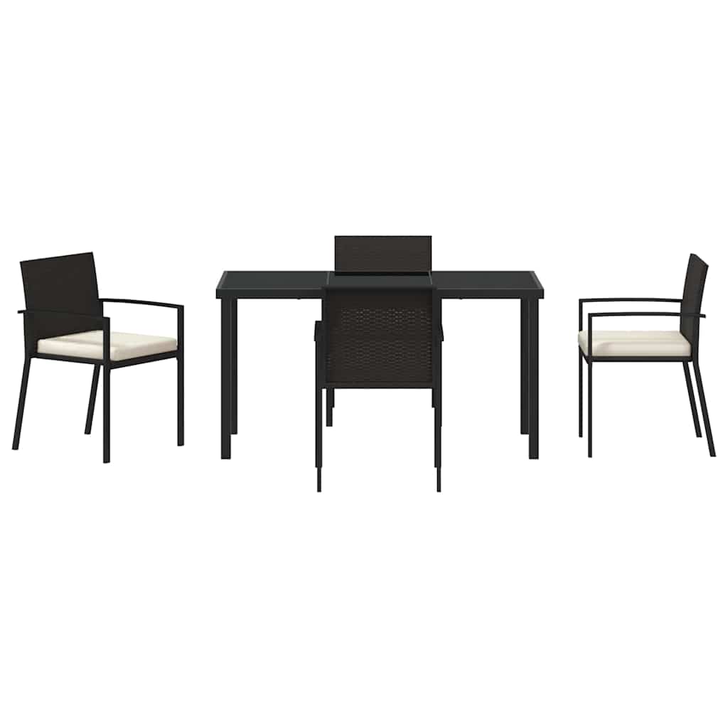 Ensemble de salle à manger pour jardin 5 pcs Noir - XIOS