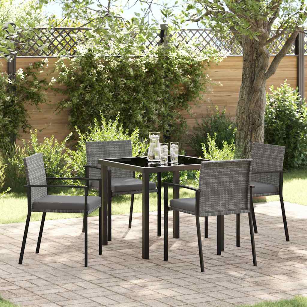 Ensemble de salle à manger pour jardin 5 pcs Gris - XIOS