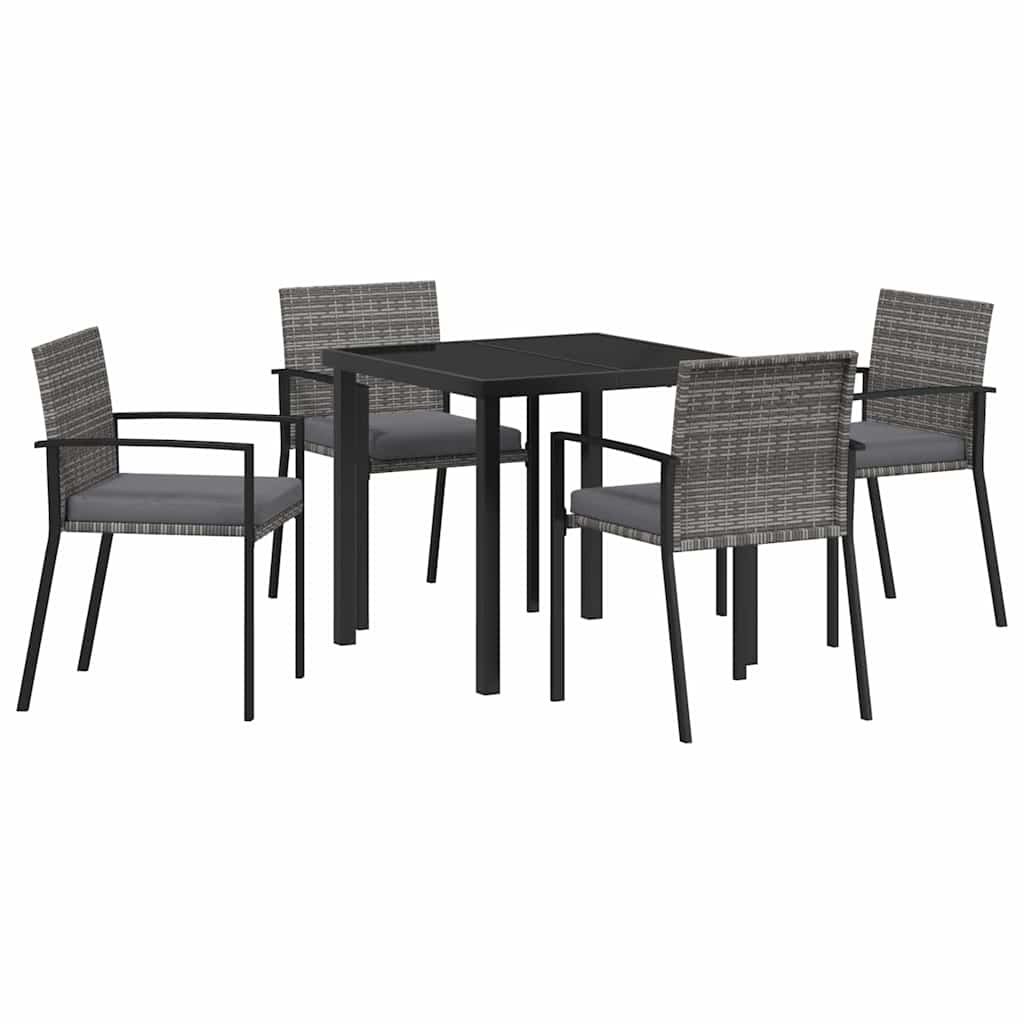 Ensemble de salle à manger pour jardin 5 pcs Gris - XIOS