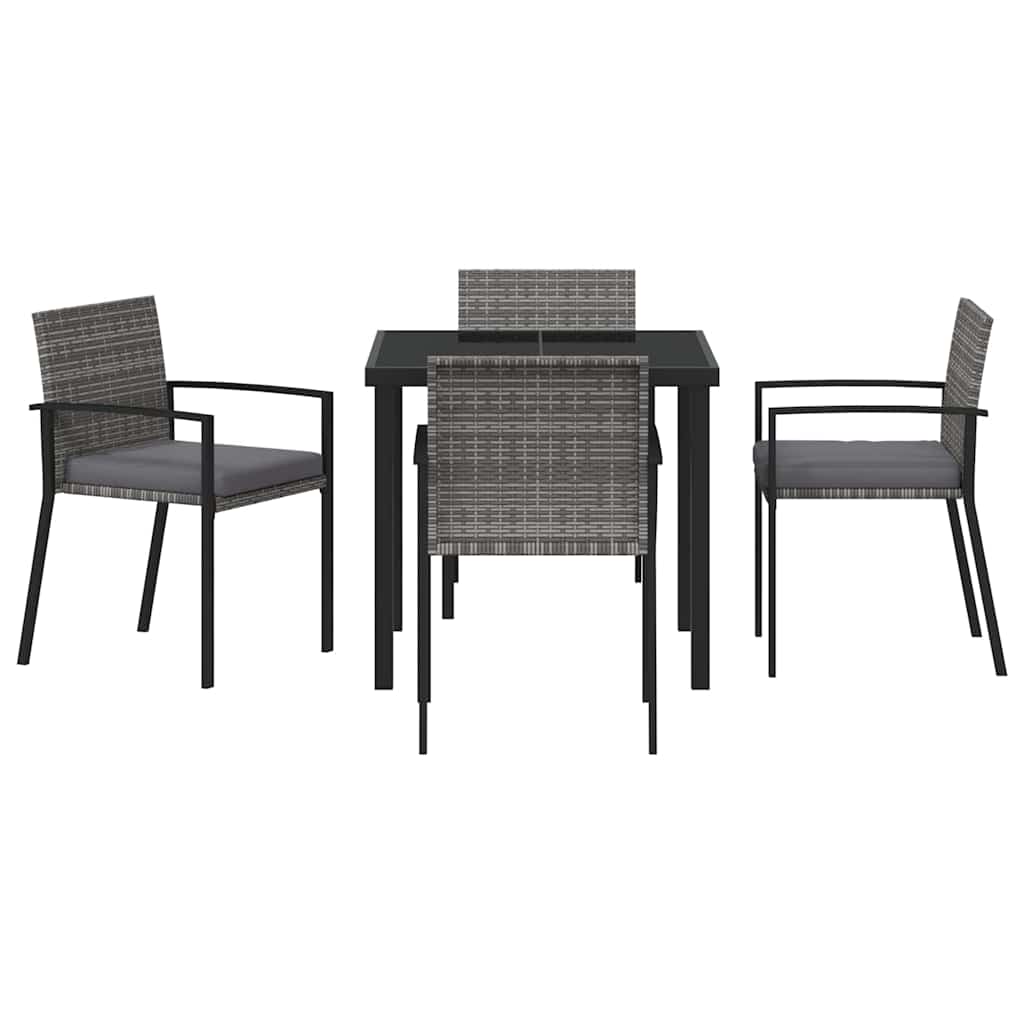Ensemble de salle à manger pour jardin 5 pcs Gris - XIOS