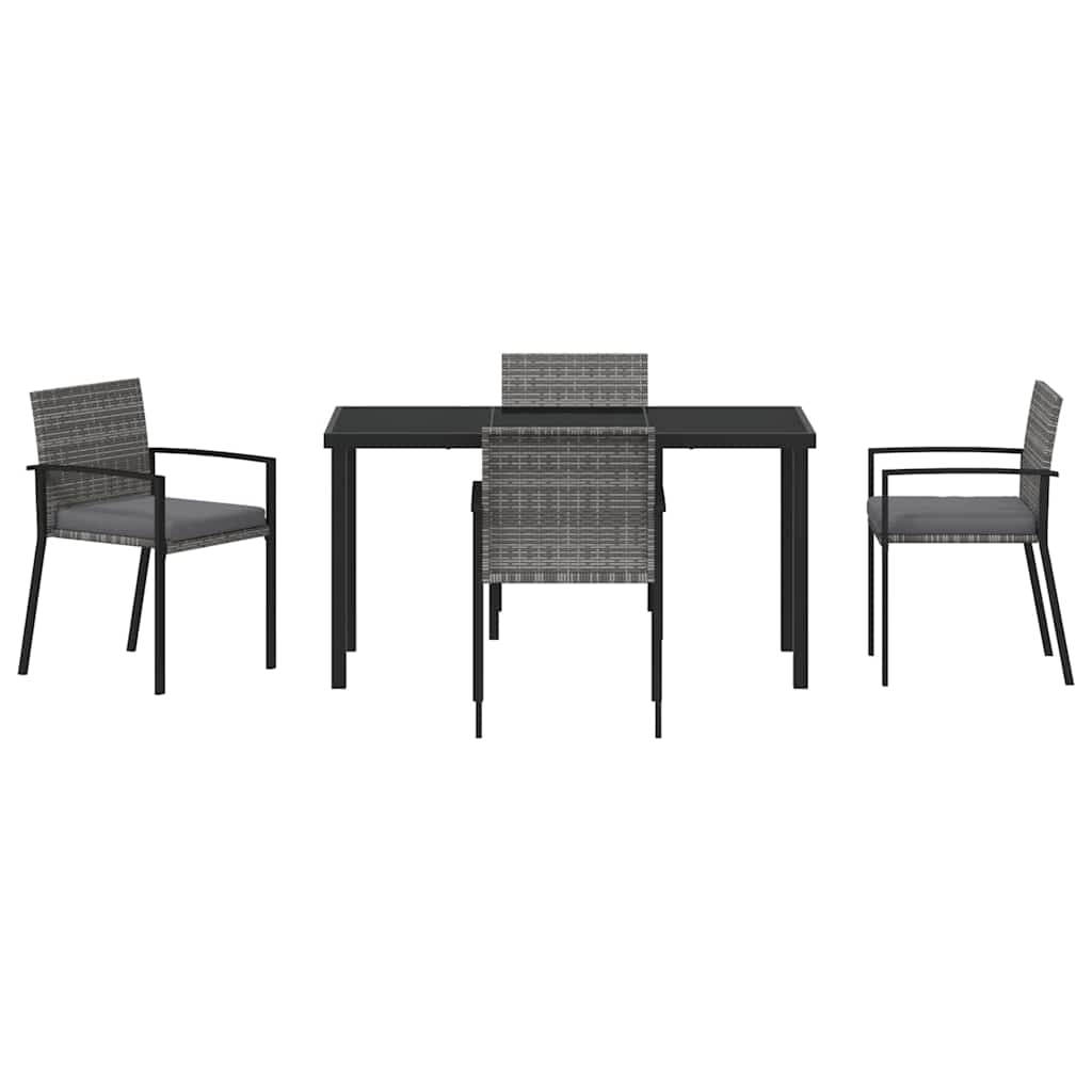 Ensemble de salle à manger pour jardin 5 pcs Gris - XIOS