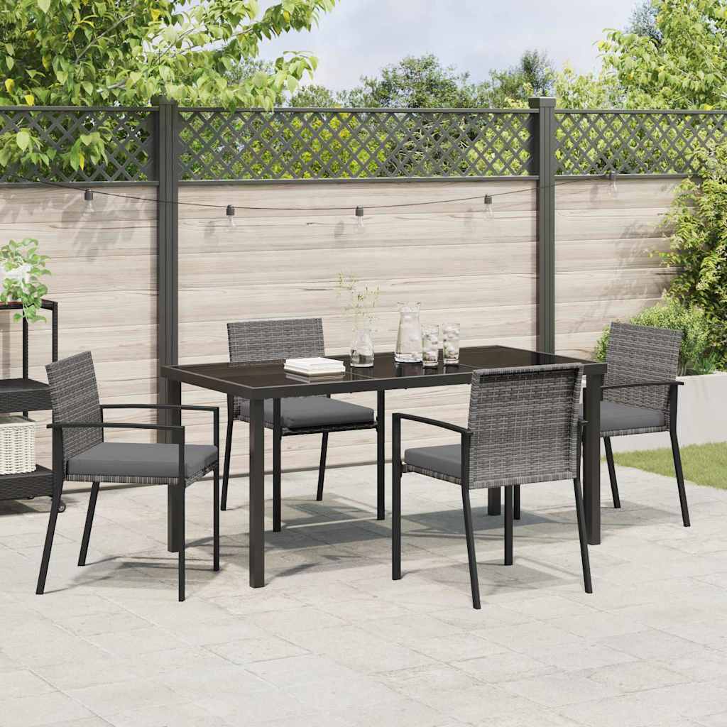 Ensemble de salle à manger pour jardin 5 pcs Gris - XIOS