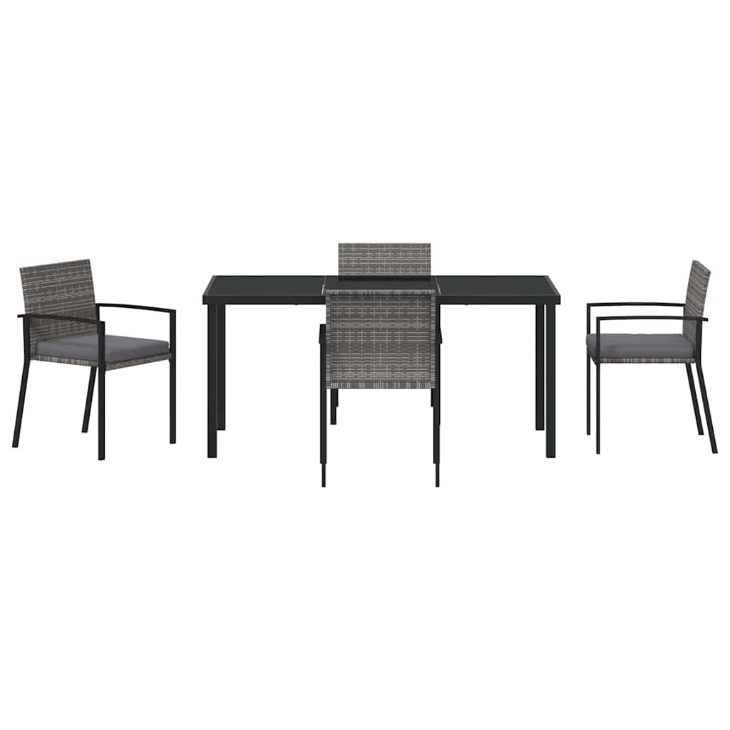 Ensemble de salle à manger pour jardin 5 pcs Gris - XIOS