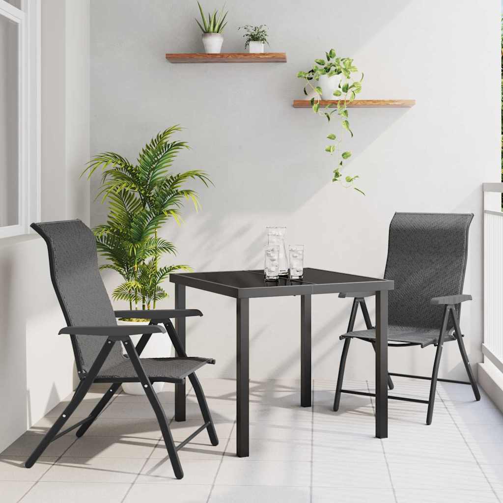 Ensemble de salle à manger pour jardin 3 pcs Gris - XIOS