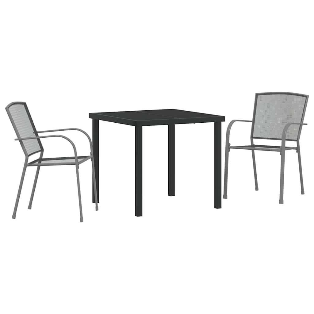Ensemble de salle à manger pour jardin 3 pcs Anthracite - XIOS