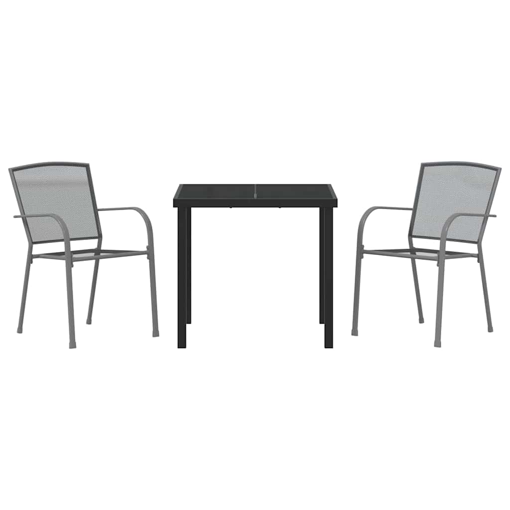 Ensemble de salle à manger pour jardin 3 pcs Anthracite - XIOS