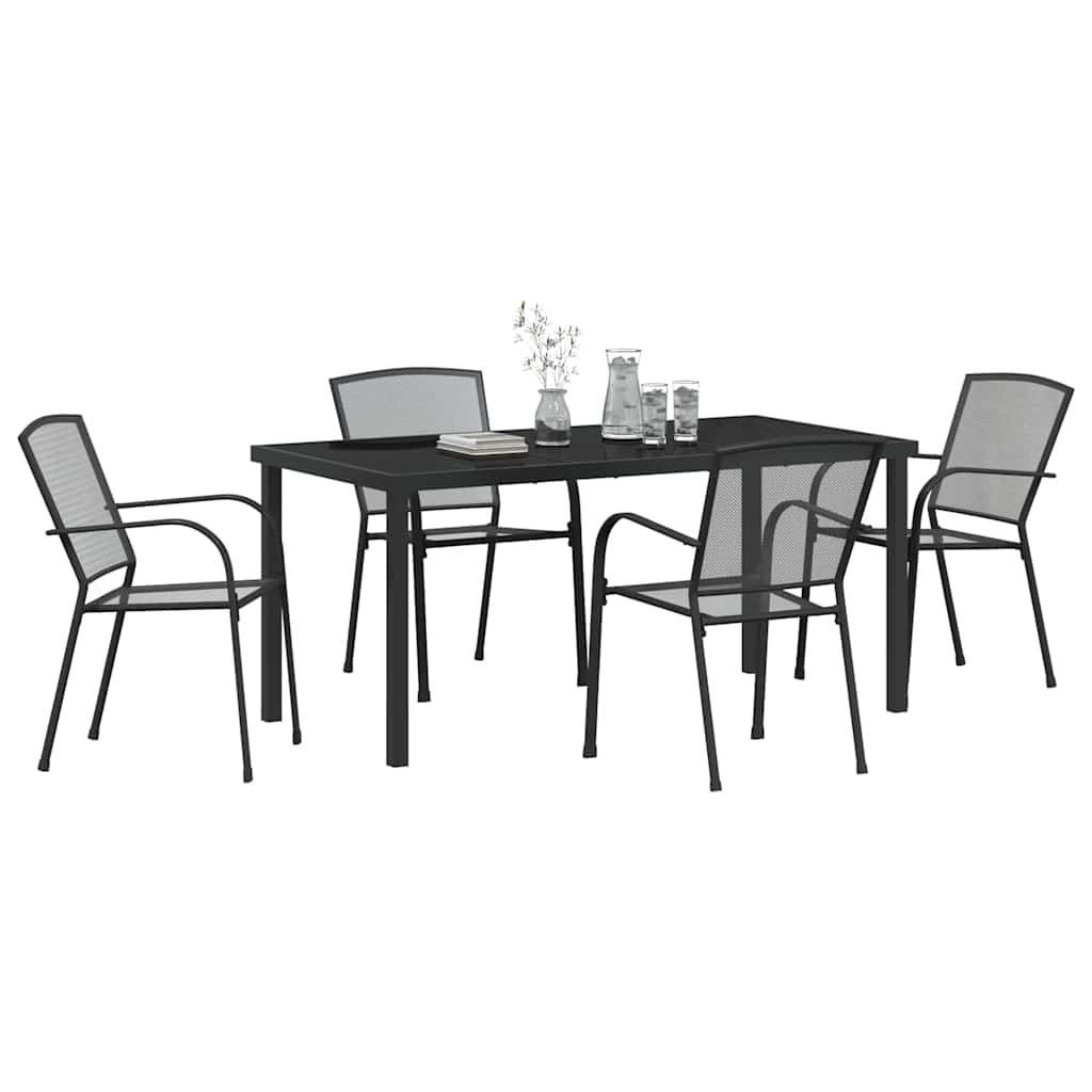 Ensemble de salle à manger pour jardin 5 pcs Anthracite - XIOS