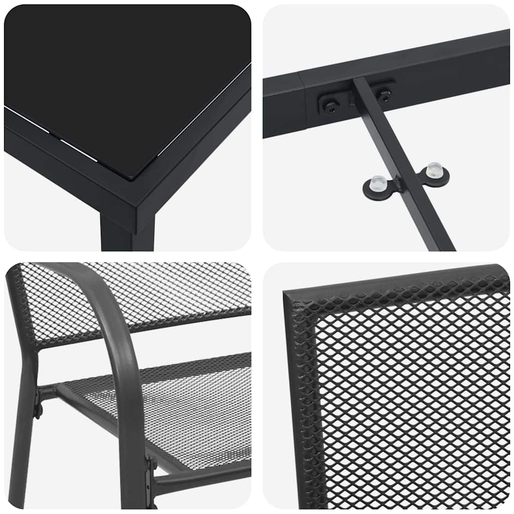 Ensemble de salle à manger pour jardin 7 pcs Anthracite - XIOS