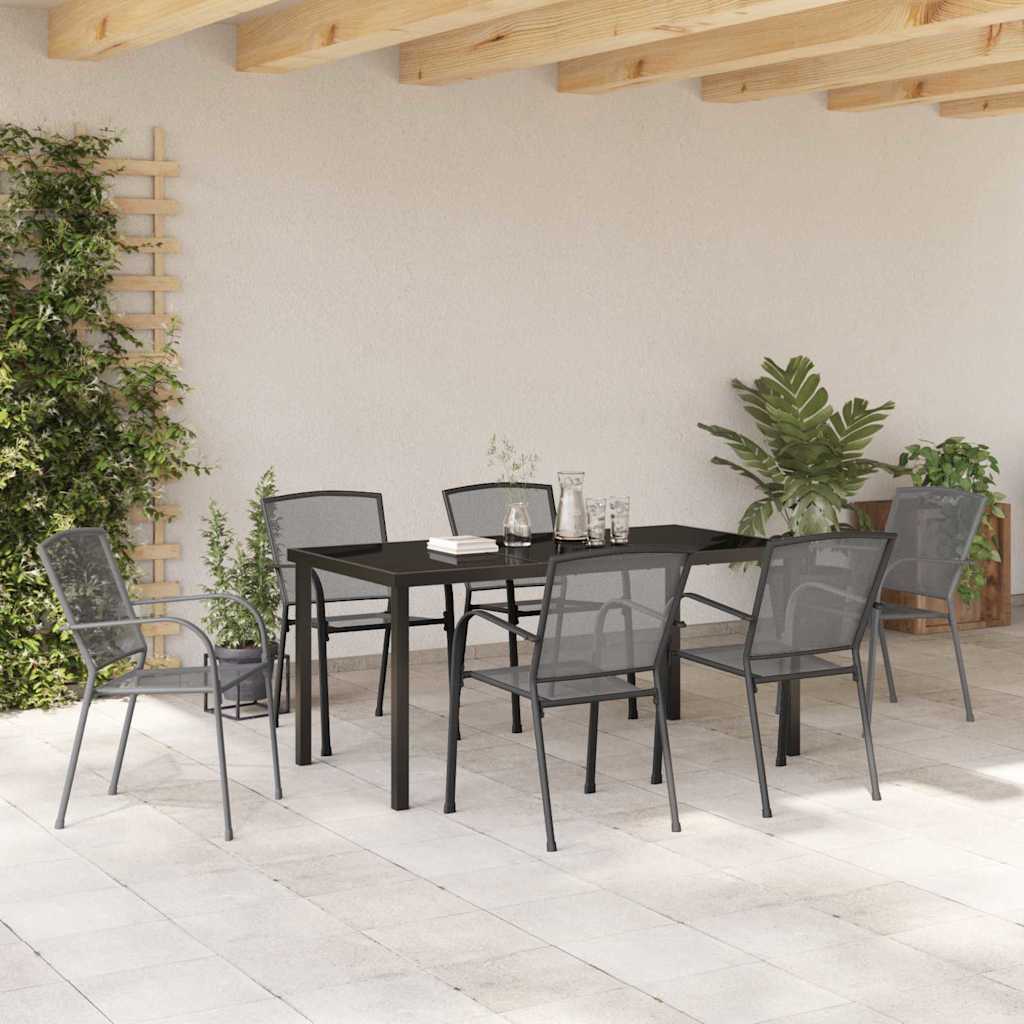 Ensemble de salle à manger pour jardin 7 pcs Anthracite - XIOS