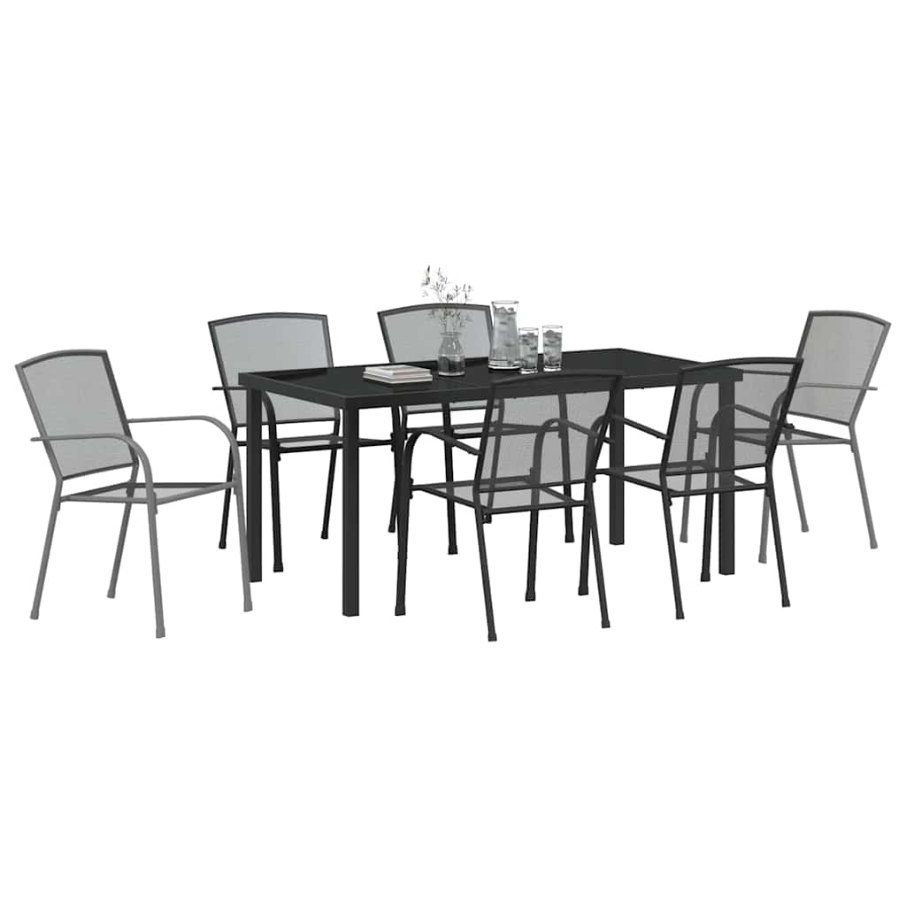 Ensemble de salle à manger pour jardin 7 pcs Anthracite - XIOS