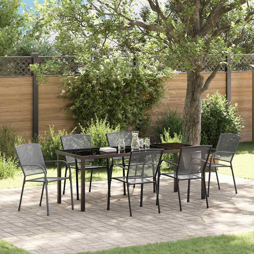 Ensemble de salle à manger pour jardin 7 pcs Anthracite - XIOS