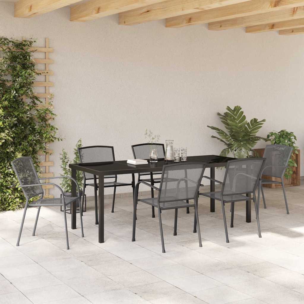 Ensemble de salle à manger pour jardin 7 pcs Anthracite - XIOS