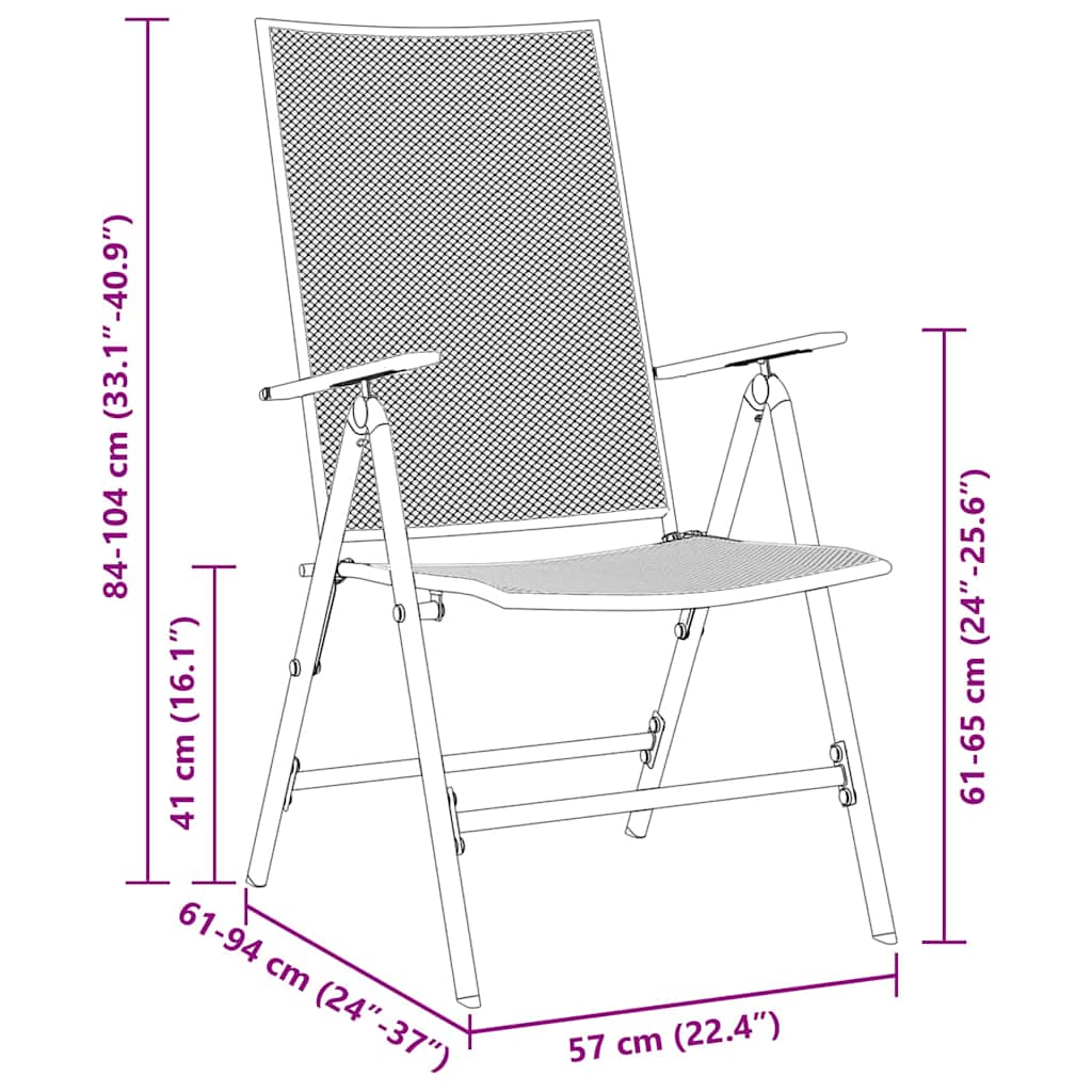 Ensemble de salle à manger pour jardin 5 pcs Anthracite - XIOS