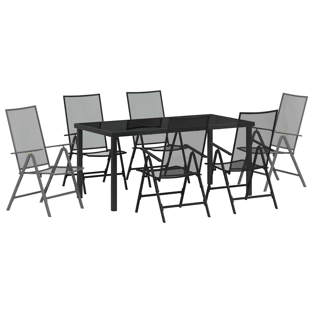Ensemble de salle à manger pour jardin 7 pcs Anthracite - XIOS