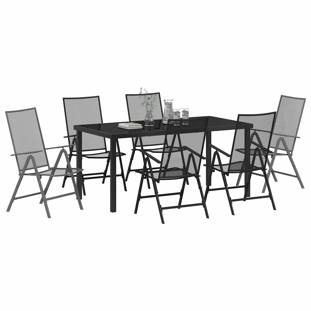 Ensemble de salle à manger pour jardin 7 pcs Anthracite - XIOS