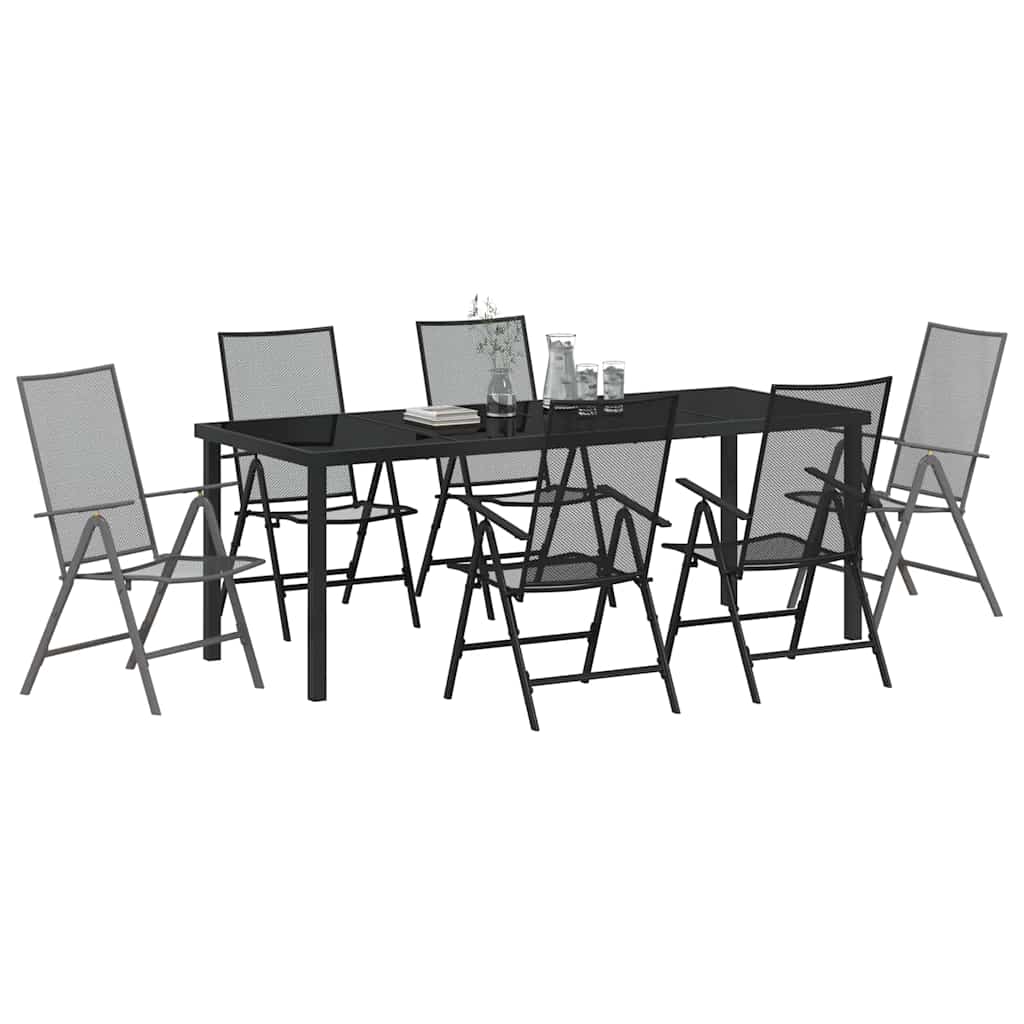 Ensemble de salle à manger pour jardin 7 pcs Anthracite - XIOS